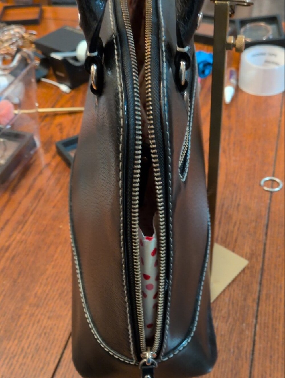 Kate Spade Wellesley Rachelle Leather Dome Satchel Bag - Picture 7 of 10